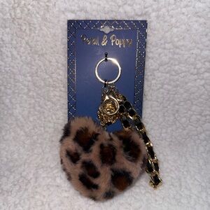 NWT Leopard Print Keychain w/Wrist Strap